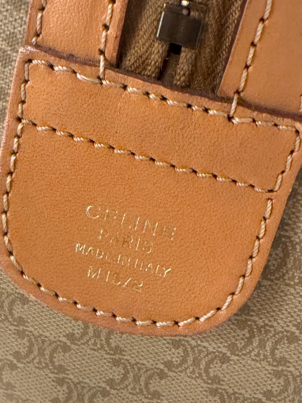 Vintage Authentic Celine Macadam Boston Bag — Monogram Canvas with Leather Trim - Picture 5 of 14